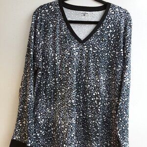 Cute long sleeve cow print shirt